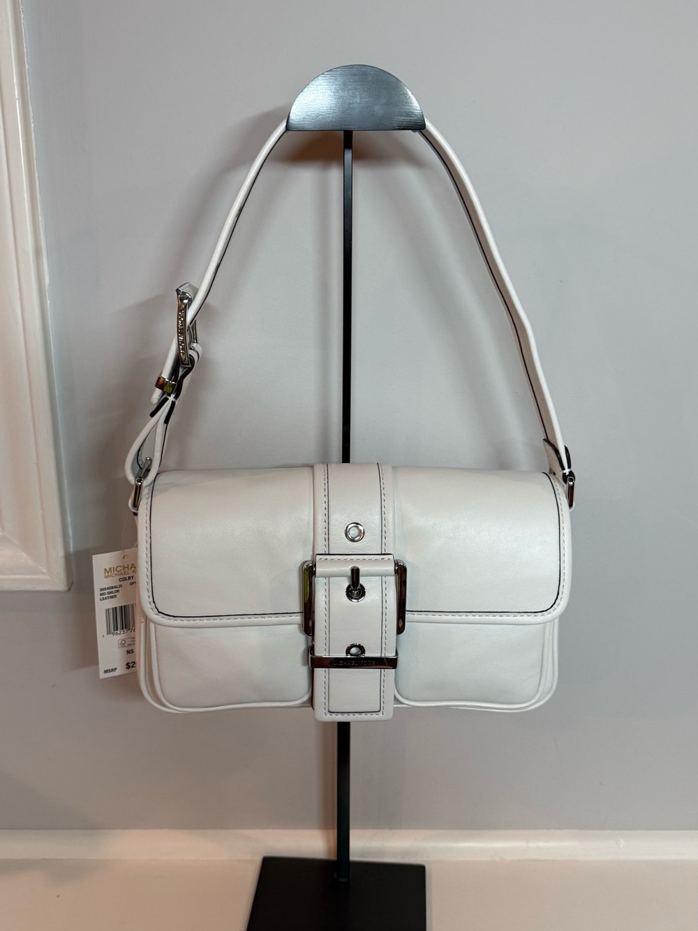 Michael Kors leather colby white bag